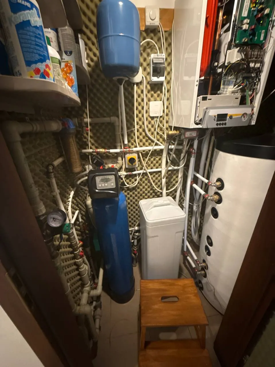 Kotłownia z zasobnikiem i filtrami wody — DobryHydraulik Łódź